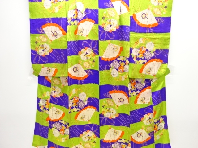 JAPANESE KIMONO / ANTIQUE KIMONO / SILK / MON KINSHA / FLORAL TREASURES